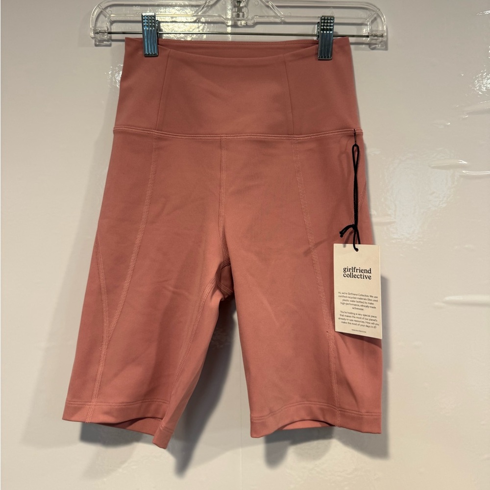 Girlfriend Collective Women's Pink‎ NWT Biker Shorts